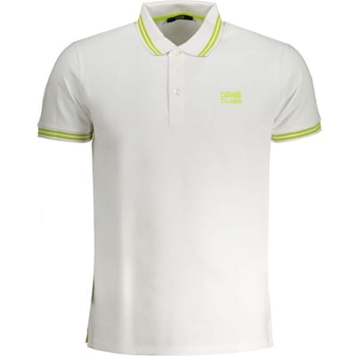 Cavalli Class Witte Katoenen Polo Heren T-Shirt