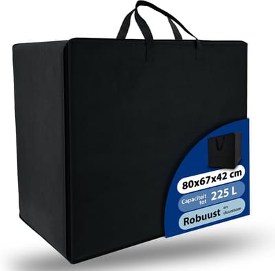 Praktische Draagtas voor Opvouwbare Matras - Robuuste Opbergtas en Bescherming met Rits - Ideaal voor Gemakkelijk Vervoer, Zwart