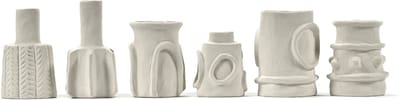 Serax set van 6 Vaasjes Molly beige aardewerk Ø 6,5x11cm Marie Michielssen