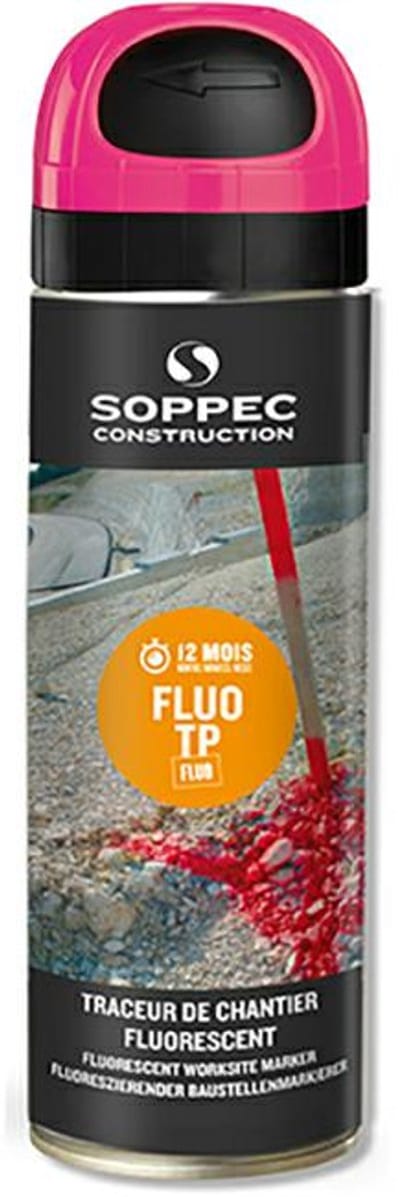 Soppec Fluo TP fluorescerende markeerverf, roze, 500 ml