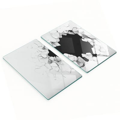 Decoratieve glazen snijplanken voor in de keuken, geschikt voor montage in de muur, 2x30x52 cm
