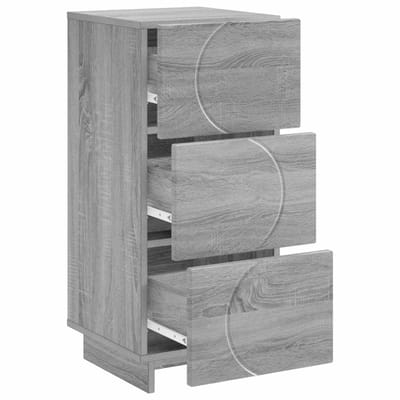 vidaXL - Dressoir - Grijs - Sonoma - 33.5 - x - 34.5 - x - 75 - cm - Bewerkt - hout
