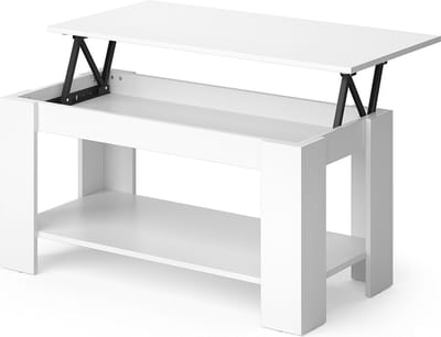 Vicco Lorenz Salontafel – 100 x 50 cm met liftfunctie Wit
