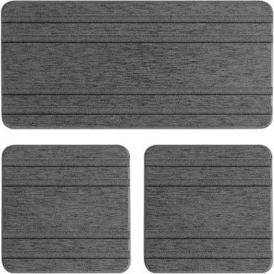 Absorberende steen - Droog dienblad - Aanrecht droog houden - Sneldrogend materiaal - 3 stuks - Grijs