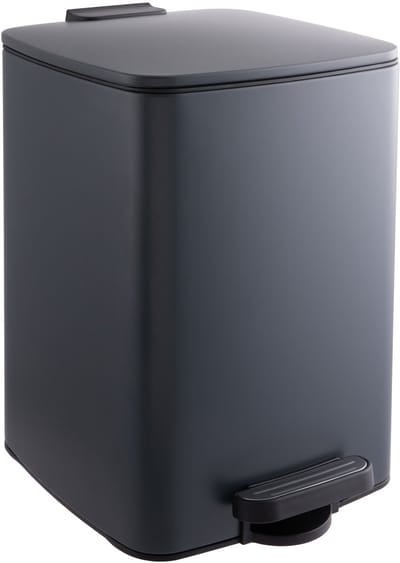 Prullenbak - 12 l - met softclose deksel - donkergrijs