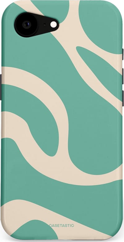 Casetastic hoesje geschikt voor Apple iPhone 16e / Apple iPhone 17e - MagSafe - Dubbellaagse bescherming - Zand Groene Vlaktes - Fashion Case - Saliegroen Zand