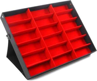 Brillen Display Box - Zonnebril Opberger - Brillen Organiseren - 18 Vakken - 47.5 x 37.5 cm - Zwart