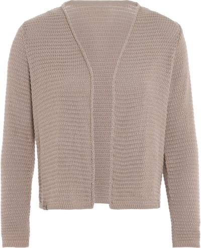 Knit Factory Isa Gebreid Vest - Gebreide dames cardigan - Dames zomervest - Kort vest op heuphoogte - Damesvest gemaakt uit 50% katoen en 50% acryl - Linnen - 36/38