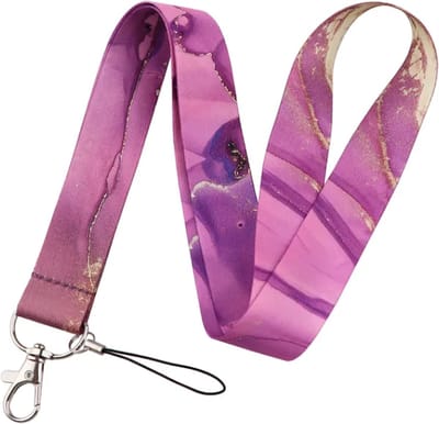Travel Cords - Keycord Watercolor Purple - stevig lanyard - sleutelhanger - sleutelkoord - met telefoonkoord - sleutels
