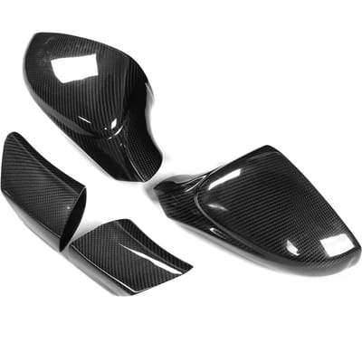 4 stuks Achteruitkijkspiegelkappen Droog Koolstofvezel Automobiel Verpakking Vervanging voor Ferrari 458 black