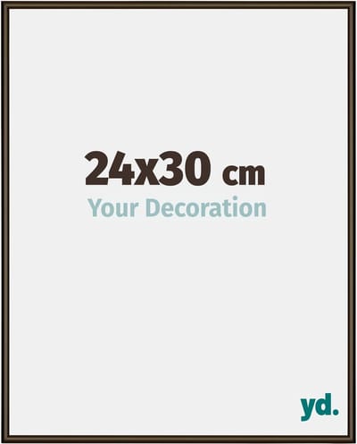 Your Decoration - Fotolijst 24x30 cm - Aluminium - Walnoot Structuur - New York
