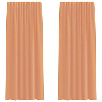 vidaXL Voile gordijnen met roedezakken 2 st terracotta
