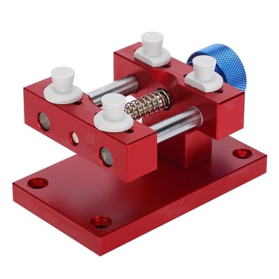 Dailygoods- Horlogekasthouder Professioneel - Horloge Reparatie Set - Verstelbaar - Duurzaam - Hoogwaardig Materiaal - Maximaal 80 mm Opening - Horlogereparatie