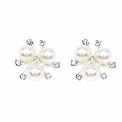 Clip Oorbellen -Ivoor-Marlies-Synthetische-Parel-Zilverkleur-2 cm