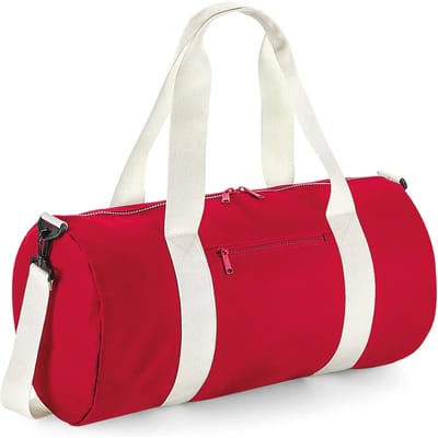 BagBase Original Barrel Bag XL BG140L - CLASSIC RED/OFF WHITE - 55 x 28 x 28 cm