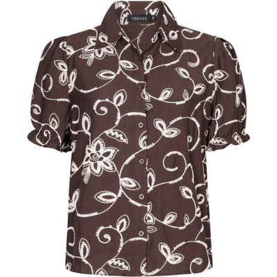 Ydence Blouse Leila Dames - Jurken - Bruin - Maat XS