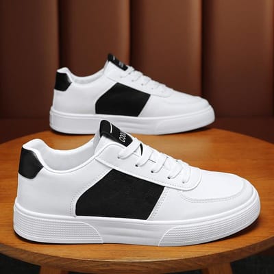 Herenschoenen Trend Low-top Sport Dikke Zool Slijtvast Alles-in-één Koreaanse Casual Mode Schoenen Heren Platform Gevulkaniseerde Schoenen 44 black