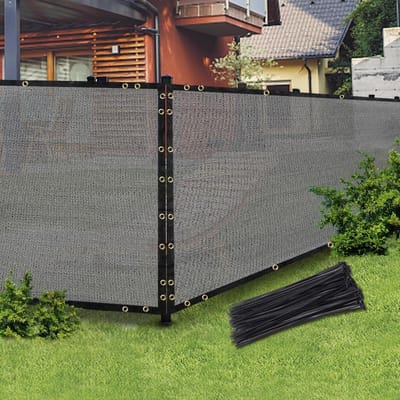 Privacy Scherm Hek - Schaduw Net - Privacy Vergroten - Hoge Dichtheid Polyethyleen - 152 x 1524 cm - Grijs