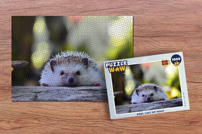 Puzzel Egel ligt op hout - Legpuzzel - Puzzel 1000 stukjes volwassenen