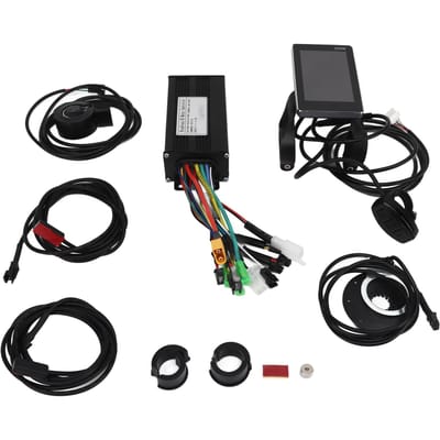 Vélo Électrique Vélo Scooter 24V 36V 48V 26A Contrôleur 3 Modes Ensemble Affichage GD06 avec Capteur d'Assistance Électrique 130x Pouce black