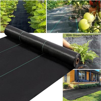 Bodemfolie – Onkruiddoek – Onkruidbestrijdingsdoek – Extra dik, verouderingsbestendig, waterdoorlatend gronddoek voor boomgaarden – Onkruidwerende folie – Mulchdoek – Geotextiel – Anti-onkruiddoek – Waterdoorlatend – UV-bestendig