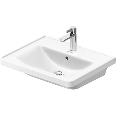 Duravit D-Neo furniture washbasin 60 cm, with 1 tap hole and overflow 2367600000