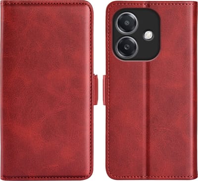 MobyDefend Hoesje - Geschikt voor Oppo A60 5G / A40 / A40m - Luxe Wallet Book Case (Sluiting Zijkant) - Rood