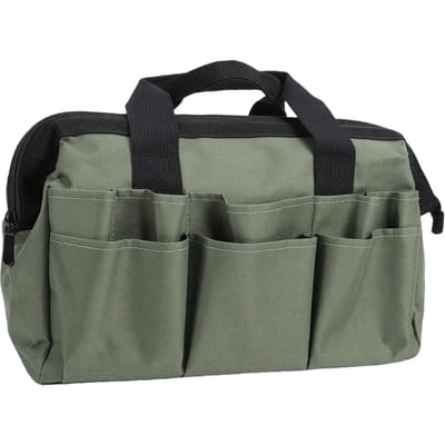 Ensemble Sac à Outils Tablier de Jardinage Tissu Oxford Multi Rangement Outils de Jardin avec Sangle pour Passionnés de Jardinage black
