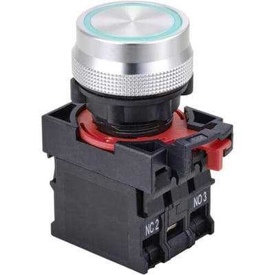 TRU COMPONENTS TC-10091060 ONPOW26-11ZE/B/12V Drukschakelaar 250 V 5 A 1x aan/aan Continu Blauw IP40 1 stuk(s)