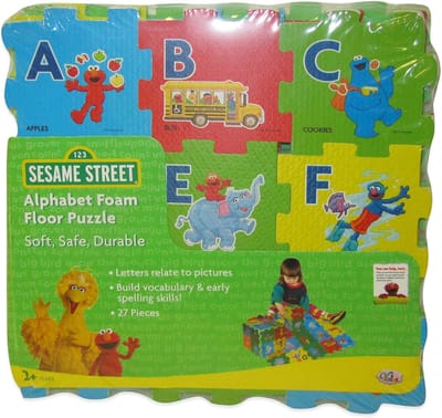 Schuim Vloerpuzzel - Educatieve Puzzel - Leren Spelen - Letters met Afbeeldingen - 27 Stuks - Meerkleurig
