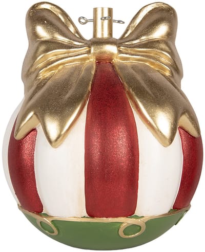 Clayre & Eef Kerstboom Standaard Kerstbal 40x40x48 cm Rood Keramisch materiaal