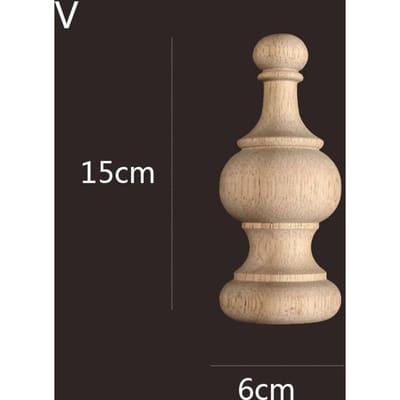 Sculpture sur bois Arche Jambe Circulaire Pied en Bois Meubles Cylindrique Boule Applique Kawaii Chambre Décor En Bois Lion Escalier Décoration