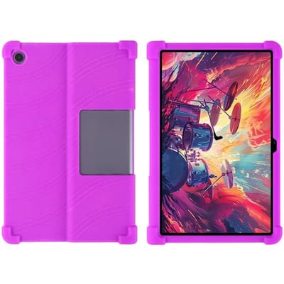 Pour étui Lenovo Tab Plus 11,5 pouces TB351FU Étui Support Enfants Anti-choc Couverture Silicone Pour Lenovo Tab Plus 11,5 Fundas Lenovo Tab Plus 2024 violet