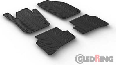 Gledring Rubbermatten passend voor Skoda Fabia 2014- (T profiel 4-delig + montageclips)