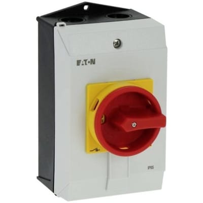Eaton P1-40/I2H/SVB AAN/UIT-schakelaar Met NOT-AUS schakelaar, Vergrendelbaar 40 A 690 V 1 x 90 ° Grijs, Zwart, Rood, Geel 1 stuk(s)