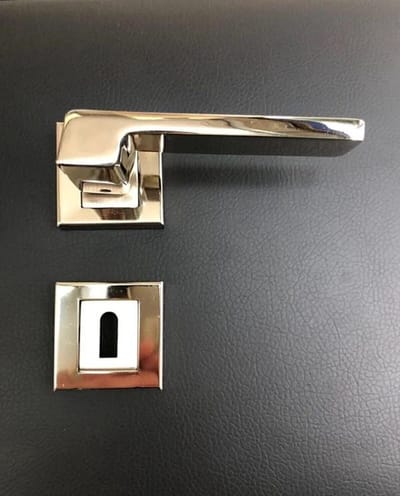 Deurkruk Zilver - Deurkrukset Binnendeur Set - Kruk Blok - Deurkruk voor binnen -Set inclusief montagemateriaal- Nickelkleurig