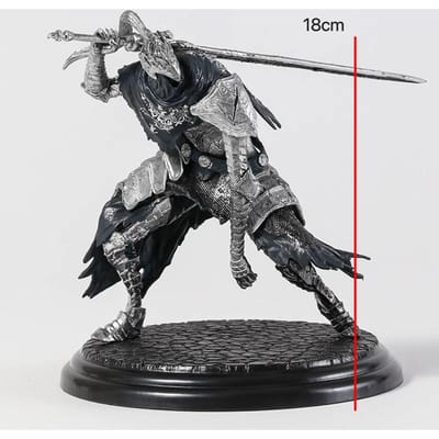 Figurine de Jeu Médiéval Vintage Artorias Chevalier Soldat Modèle Statue Objet de Collection Cadeau Garçons pop bag gray