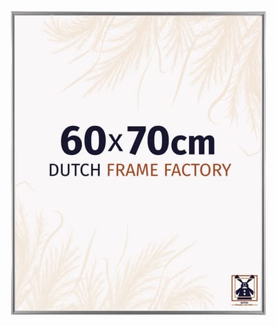 Fotolijst 60x70 cm - Kunststof - Zilver Hoogglans - Easy