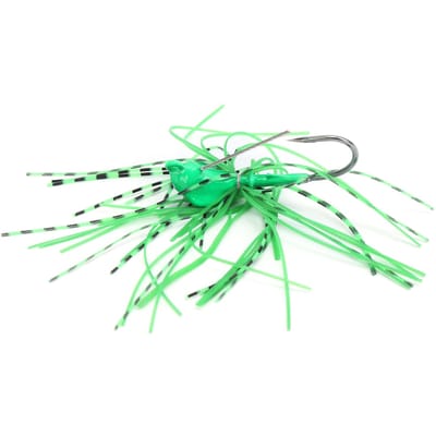 Spinnerbait Feuille de Saule Anti Accrochage Leurre de Pêche de Fond Spinner Bait pour Bar de Mer FraisVert vert