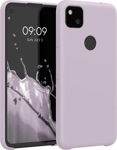 kwmobile telefoonhoesje geschikt voor Google Pixel 4a - Hoesje met siliconen coating - Smartphone case in lila wolk