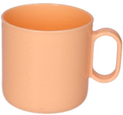 Plasticforte onbreekbare Drinkbekers - kunststof - 320 ml - oranje - kinderen - camping - mokken