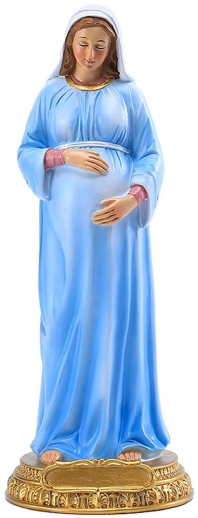 Dailygoods- Standbeeld Maagd Maria - Zwangerschap Beeld - Religieuze Decoratie - Hars Ornament - Katholieke Tuin Decor - Handgemaakt Design