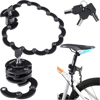 Mona Hamburg Lock - Segmentaal Fietsslot - 60 cm - Hartstalen Segmenten - Clip-on Sluiting