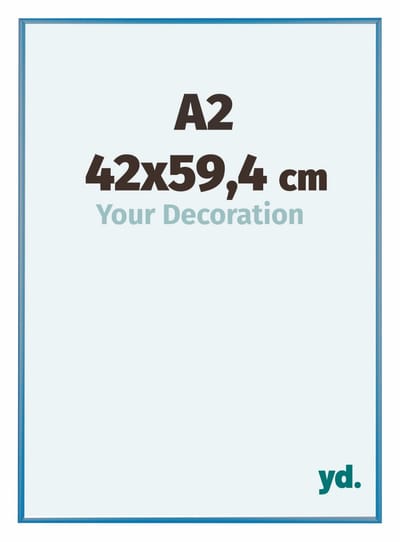 Your Decoration - Fotolijst A2 42x59,4 cm - Aluminium - Staal Blauw - Kent