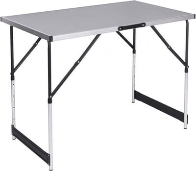 Kamyra® Campingtafel Inklapbaar - Kampeertafel, Partytafel - Opvouwbaar, Lichtgewicht & In Hoogte Verstelbaar - Grijs