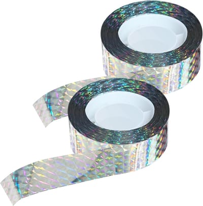 2 Rollen Vogelafweerband Reflecterende Tape - Reflecterende Vogelafschrik Lint - Reflecterend Lint - Milieuvriendelijk Vogel Verjagen - Dubbelzijdig Reflecterend - Voor Buitengebruik Bij Woningen, In Tuinen, Op Boerderijen en In Boomgaarden