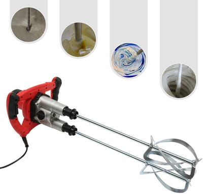 Lifero Elektrische Betonmixer – Professionele Verfmenger – Cementmenger – Handmixer met 6 Versnellingen en Dubbele Mengstaven – Ergonomische Elektrische Mixer 1800W