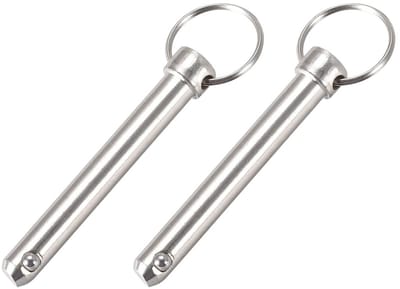 Snelle Ontgrendelingspennen 10mm x 70mm - 2 Stuks Carbon Staal Pull Pin voor Scheepsbouw en Bootaccessoires