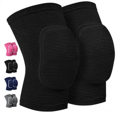 Zachte Ademende Kniebeschermers - Unisex voor Mannen Vrouwen - Multifunctionele Kniebrace voor Sport Dans en Training - Zwart - M