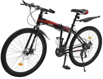 Mountainbike 26 inch met 21 versnellingen - Inklapbare Fiets voor Jongens en Meisjes - Verende Voorvork voor Stads- en Bergritten